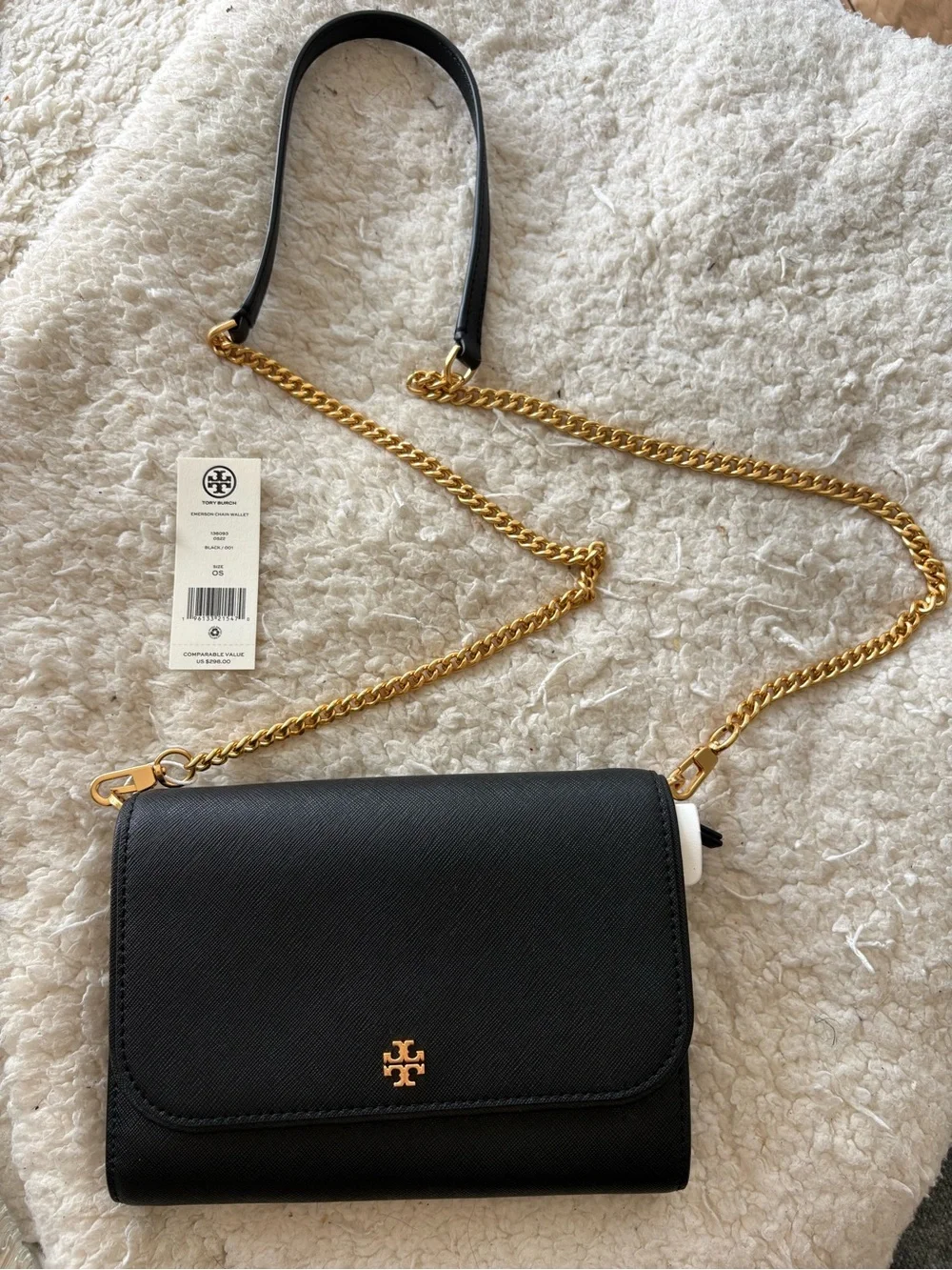 Tory Burch “Emerson” Chain Clutch Purse. Brand New With Tags.